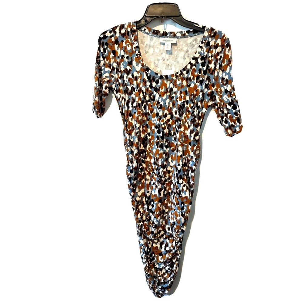 Maternity Dress Motherhood‎ Short Sleeve Sz XS Soft material. Gathered Sides New
